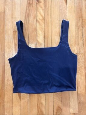 Ardene Navy Square-Neck Crop Tank